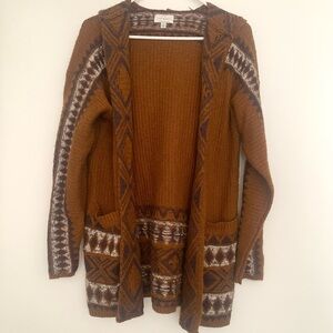 New Cotton hooded cardigan